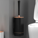 Maxbell Toilet Brush and Holder Compact Quick Dry Punch Free for Toliet Household Black