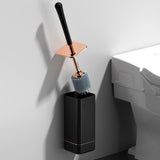 Maxbell Toilet Brush and Holder Compact Quick Dry Punch Free for Toliet Household Black