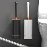 Maxbell Toilet Brush and Holder Compact Quick Dry Punch Free for Toliet Household Black