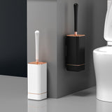 Maxbell Toilet Brush and Holder Compact Quick Dry Punch Free for Toliet Household Black
