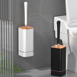 Maxbell Toilet Brush and Holder Compact Quick Dry Punch Free for Toliet Household White