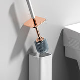 Maxbell Toilet Brush and Holder Compact Quick Dry Punch Free for Toliet Household White