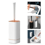 Maxbell Toilet Brush and Holder Compact Quick Dry Punch Free for Toliet Household White
