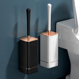 Maxbell Toilet Brush and Holder Compact Quick Dry Punch Free for Toliet Household White