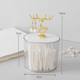 Maxbell ABS Cosmetic Cotton Pad Holder with Lid Storage Organization Dispenser Aureate