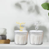 Maxbell ABS Cosmetic Cotton Pad Holder with Lid Storage Organization Dispenser Aureate