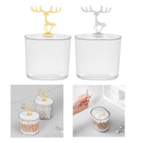 Maxbell ABS Cosmetic Cotton Pad Holder with Lid Storage Organization Dispenser Aureate