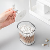 Maxbell ABS Cosmetic Cotton Pad Holder with Lid Storage Organization Dispenser Argent