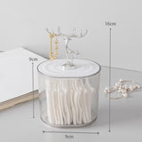 Maxbell ABS Cosmetic Cotton Pad Holder with Lid Storage Organization Dispenser Argent