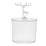Maxbell ABS Cosmetic Cotton Pad Holder with Lid Storage Organization Dispenser Argent