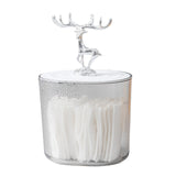 Maxbell ABS Cosmetic Cotton Pad Holder with Lid Storage Organization Dispenser Argent