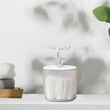 Maxbell ABS Cosmetic Cotton Pad Holder with Lid Storage Organization Dispenser Argent
