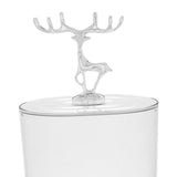 Maxbell ABS Cosmetic Cotton Pad Holder with Lid Storage Organization Dispenser Argent