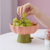 Maxbell Creative Fruit Storage Rack Sundries Key Organizer Basket Home Party Table Pink