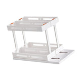 Maxbell Rotating and Pull Out Spice Rack Organizer for Spices Condiments Countertop white Double 15cm
