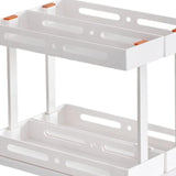 Maxbell Rotating and Pull Out Spice Rack Organizer for Spices Condiments Countertop white Double 15cm