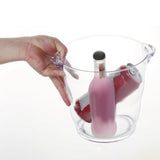 Maxbell Ice Bucket Wine Beer Bucket Plastic Tub Clear for Beer Bottles Families