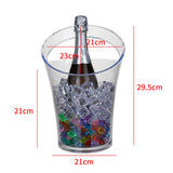 Maxbell Portabl Ice Bucket 3.2L Beverage cooler with Handle for Hotel KTV Black