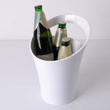 Maxbell Portabl Ice Bucket 3.2L Beverage cooler with Handle for Hotel KTV White