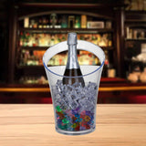 Maxbell Portabl Ice Bucket 3.2L Beverage cooler with Handle for Hotel KTV Transparent
