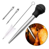 Maxbell Stainless Steel Turkey Seasoning Tool Manual Pump for Black