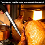 Maxbell Stainless Steel Turkey Seasoning Tool Manual Pump for Black