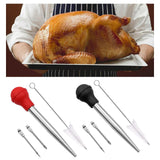 Maxbell Stainless Steel Turkey Seasoning Tool Manual Pump for Black