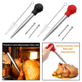Maxbell Stainless Steel Turkey Seasoning Tool Manual Pump for Black
