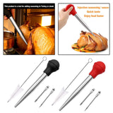 Maxbell Stainless Steel Turkey Seasoning Tool Manual Pump for Black