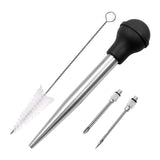 Maxbell Stainless Steel Turkey Seasoning Tool Manual Pump for Black