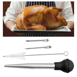 Maxbell Stainless Steel Turkey Seasoning Tool Manual Pump for Black