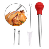 Maxbell Stainless Steel Turkey Seasoning Tool Manual Pump for Red