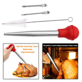 Maxbell Stainless Steel Turkey Seasoning Tool Manual Pump for Red