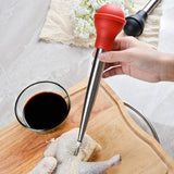 Maxbell Stainless Steel Turkey Seasoning Tool Manual Pump for Red
