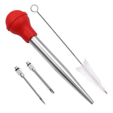 Maxbell Stainless Steel Turkey Seasoning Tool Manual Pump for Red