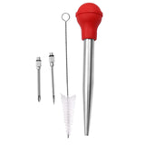 Maxbell Stainless Steel Turkey Seasoning Tool Manual Pump for Red