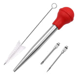Maxbell Stainless Steel Turkey Seasoning Tool Manual Pump for Red