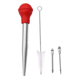 Maxbell Stainless Steel Turkey Seasoning Tool Manual Pump for Red