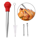 Maxbell Stainless Steel Turkey Seasoning Tool Manual Pump for Red