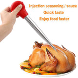 Maxbell Stainless Steel Turkey Seasoning Tool Manual Pump for Red