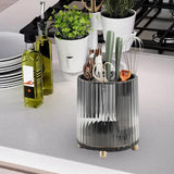Maxbell Countertop Utensil Caddy Storage Organizer Rack Flatware Caddy for Cabinet Black