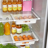 Maxbell Fridge Organizer Shelf Pull Out Organiser Durable for Home Freezer Kitchen