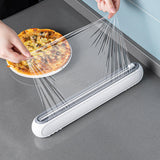 Maxbell Food Wrap Dispenser Cutter Reusable Aluminum Foil Wall Baking Parchment White