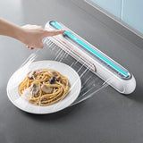 Maxbell Food Wrap Dispenser Cutter Reusable Aluminum Foil Wall Baking Parchment White