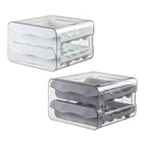 Maxbell Kitchen Fridge Egg Container 32 Grid Double Layer Drawer Type Stackable