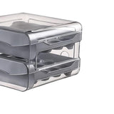 Maxbell Kitchen Fridge Egg Container 32 Grid Double Layer Drawer Type Stackable