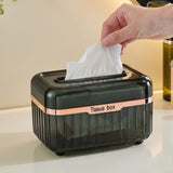 Maxbell Tissue Case Water Proof Multipurpose Built in Spring for Home Office Green