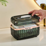 Maxbell Tissue Case Water Proof Multipurpose Built in Spring for Home Office Green