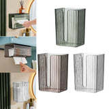 Maxbell Wall Mounted Tissue Box Tissue Paper Case for Smooth Surface Kitchen Home Green