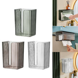 Maxbell Wall Mounted Tissue Box Tissue Paper Case for Smooth Surface Kitchen Home Green